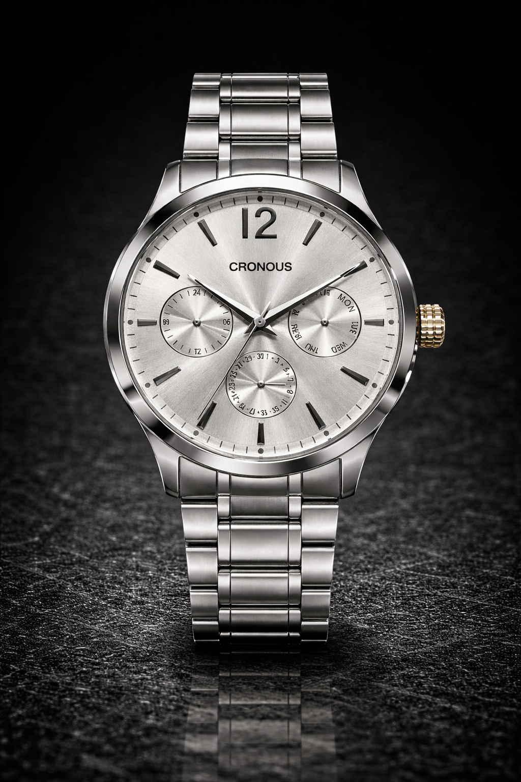 Nova Stainless Steel Multifunction Watch For Men