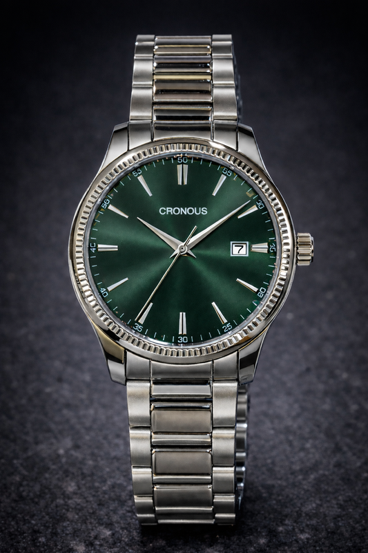 Essentials Stainless Steel Date Watch for Men